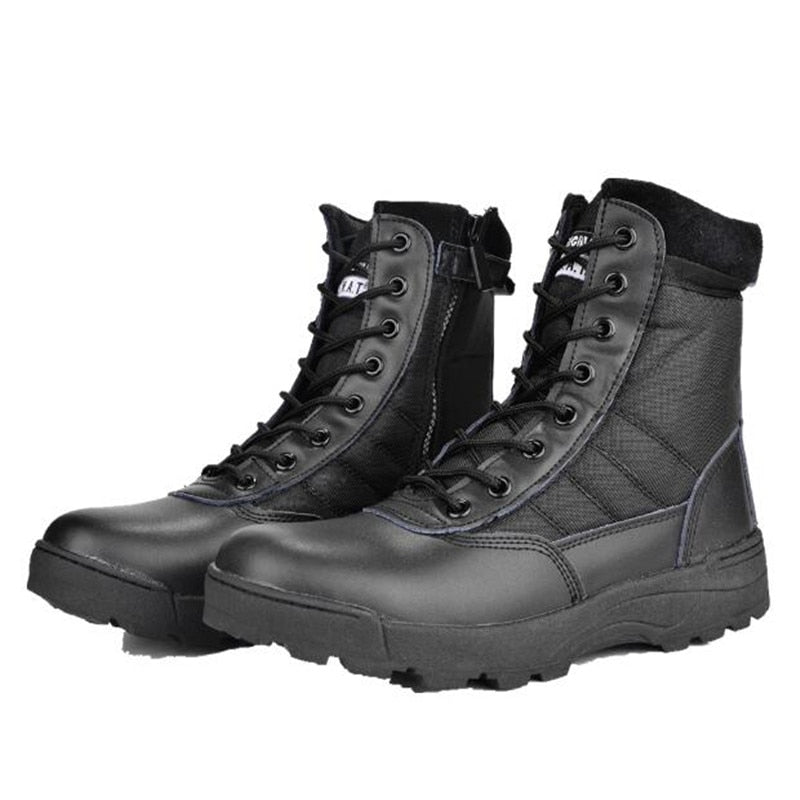 Botte de Combat Militaire en Cuir